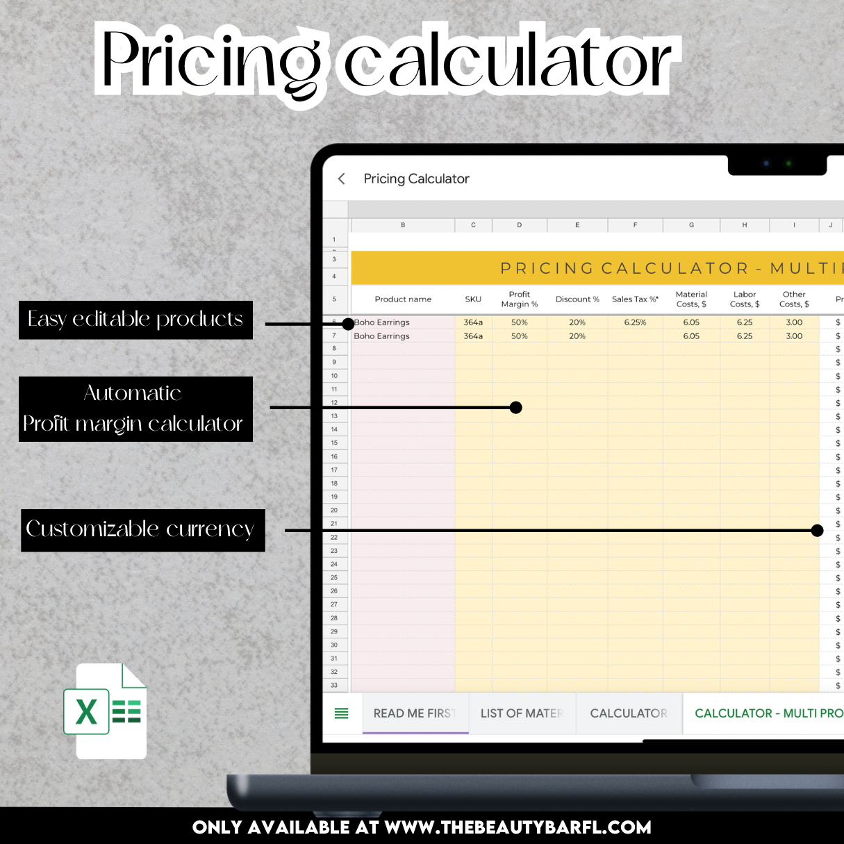 Calculateur de prix